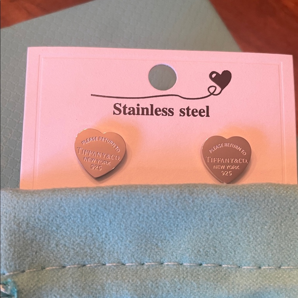 Inspired heart shaped earrings-silver. New